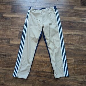 Adidas Originals Blue Version Chino Track Pants Luxury 3 Stripes Rare Men Size M